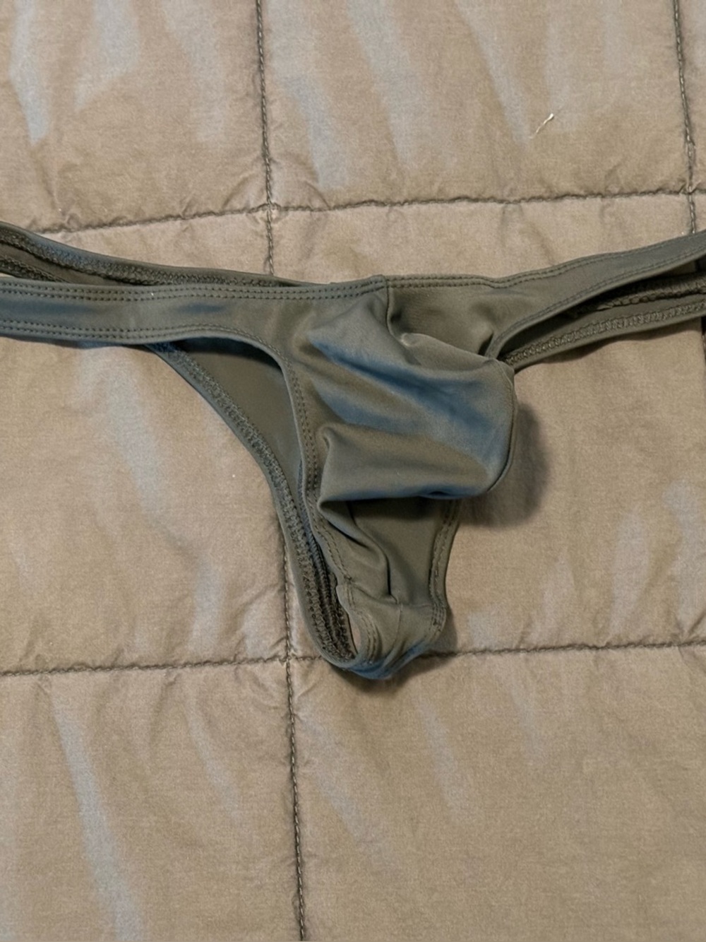 Muscleskins Men’s Swim Thong (Titanium, Large)